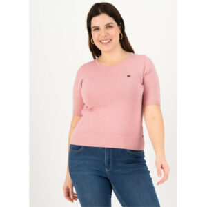 BLUTSGESCHWISTER Pullover „logo pully roundneck 1/2 arm“ first blush