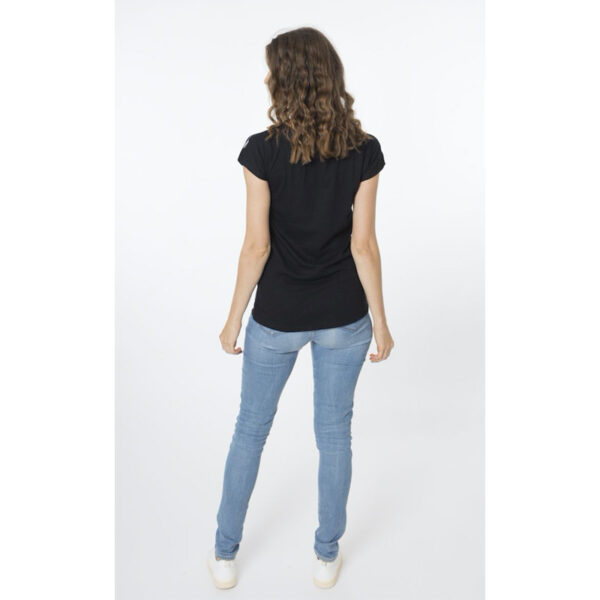 ZERUM organic T-Shirt Lea "Ginko" black/white