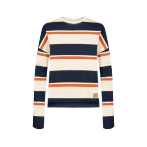 BLEED Sweater „Captains Hanf Damen“ blau/weiß/orange