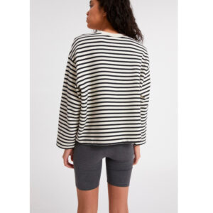 ARMEDANGELS Sweatshirt “ Frankaa Stripe“ undyed-black