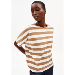 ARMEDANGELS T-Shirt „Kajaa Block Stripes“ smoky/almond-oatmilk