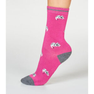 THOUGHT Socken „Lula Cat“ pink, Gr. 36-41