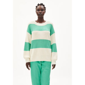ARMEDANGELS Pullover „Haayle Blockstripes“ undyed- bright lime