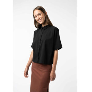 MELA Kurzarmbluse „Rinara“ black