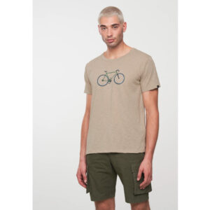 RECOLUTION T-Shirt „Bay Bike“ taupe grey