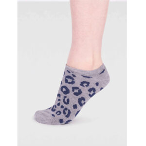 THOUGHT Sneakersocken „Reese Bamboo Leopard“ Grey Marle, Gr. 36-41