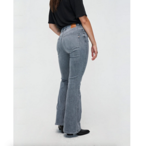 KUYICHI Damen-Jeans „Lisette flare“ light grey