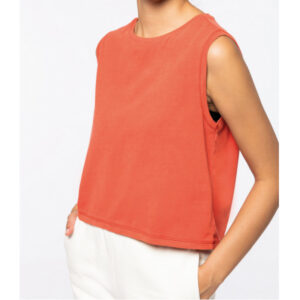 LUVGREEN Top „Cropped“ washed paprika