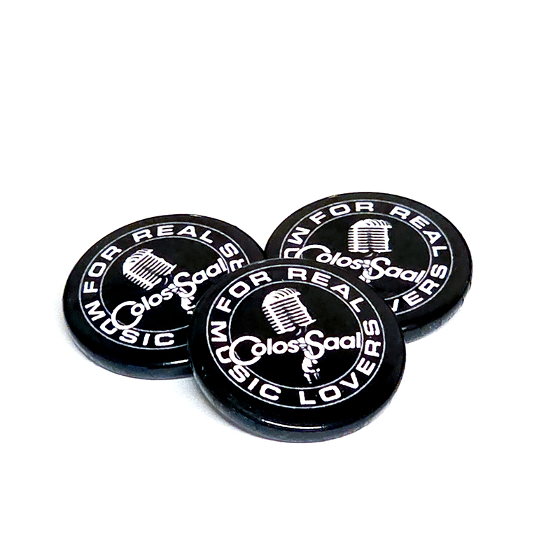 3-er Pack Colos-Saal Buttons 'For real music lovers'